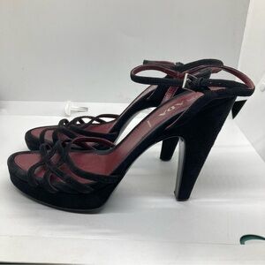 Prada heels Womens 37.5 Red Black US 7